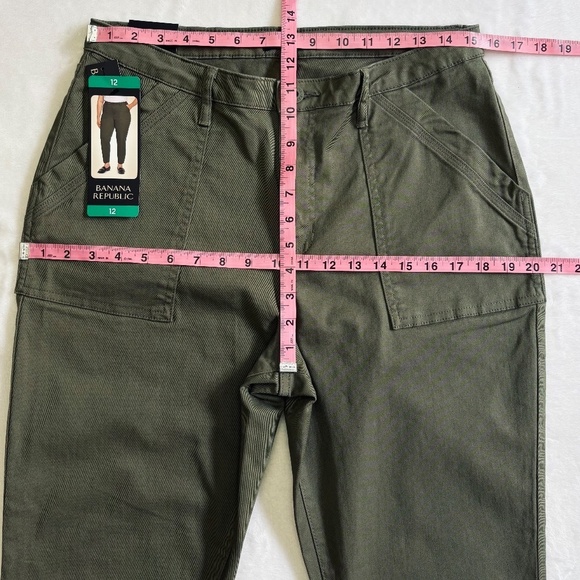 Banana Republic Ladies' High Rise Twill Pants, Olive Green, Size 12, NWT - Picture 10 of 16